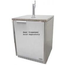 DCS Liberty Stainless Steel Refrigerator Wrapper With Corian Countertop - Beer Tap Ready image
