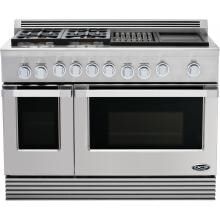 DCS Professional 48-Inch 4-Burner Propane Gas Range With Grill & Griddle By Fisher Paykel - RGU484GGL DCS Professional 48-Inch 4-Burner Propane Gas Range With Grill & Griddle By Fisher Paykel - RGU484GGL