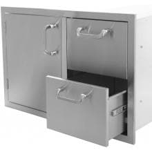 BBQ Guys Kingston Series 30 Inch Access Door & Double Drawer Combo