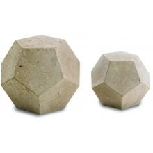 Peterson Gas Logs Decorative Geo Shapes Ivory Dome Set - Set Of 4