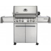 Napoleon Prestige 500 Gas Grill With Rear Infrared Burner And Infrared Side Burner On Cart