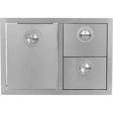 Portofino Series Double Drawer & Tilt-Out Trash Bin Combo Front View