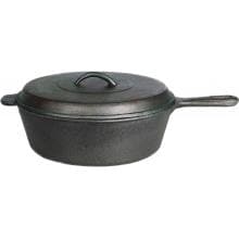 Cajun Cookware 4 Quart Seasoned Cast Iron Chicken Fryer With Basket - GL10495CS