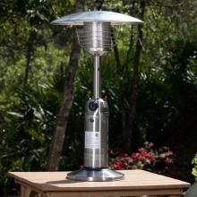 Deluxe 10000 BTU Table Top Propane Patio Heater With Piezo Ignitor - Stainless