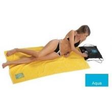 Terry Town Beach Towel With Attached Backpack - Aqua image