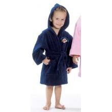 Terry Town Kids Terry Velour Hooded Robe Coverup XS - Navy image