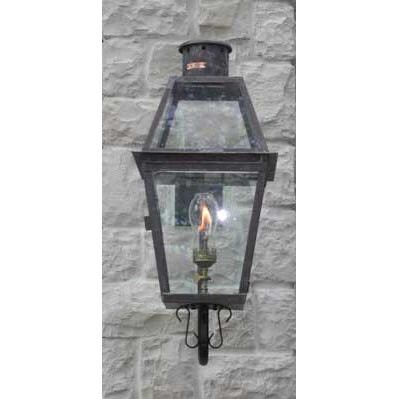 Gaslite America GL122 Lea Rue Series Brass Finish Manual Ignition Propane Gas Light With Open ...