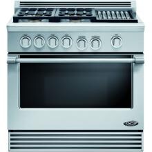 DCS Professional 36-Inch 4-Burner Natural Gas Range With Grill By Fisher Paykel - RGV-364GL-N