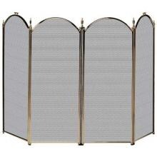 UniFlame 52-Inch 4 Fold Antique Brass Fireplace Screen - S41010AB image