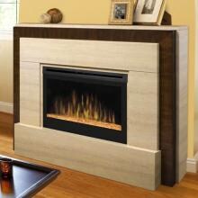 Dimplex Gibraltar 63-Inch Electric Fireplace With Glass Embers - Travertine - GDS33G-1240TR