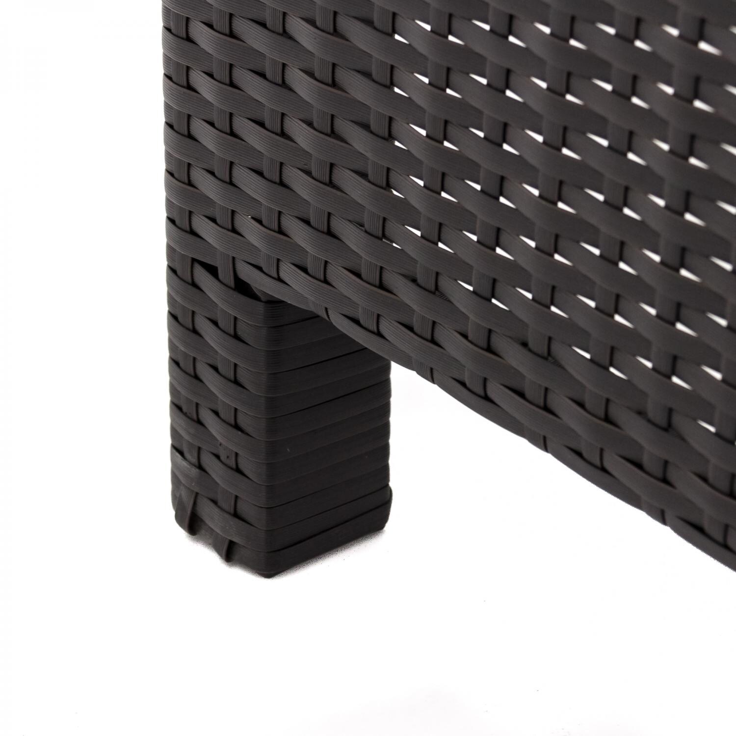 Avery Island 11 Piece Resin Wicker Patio Dining Set With Rectangular