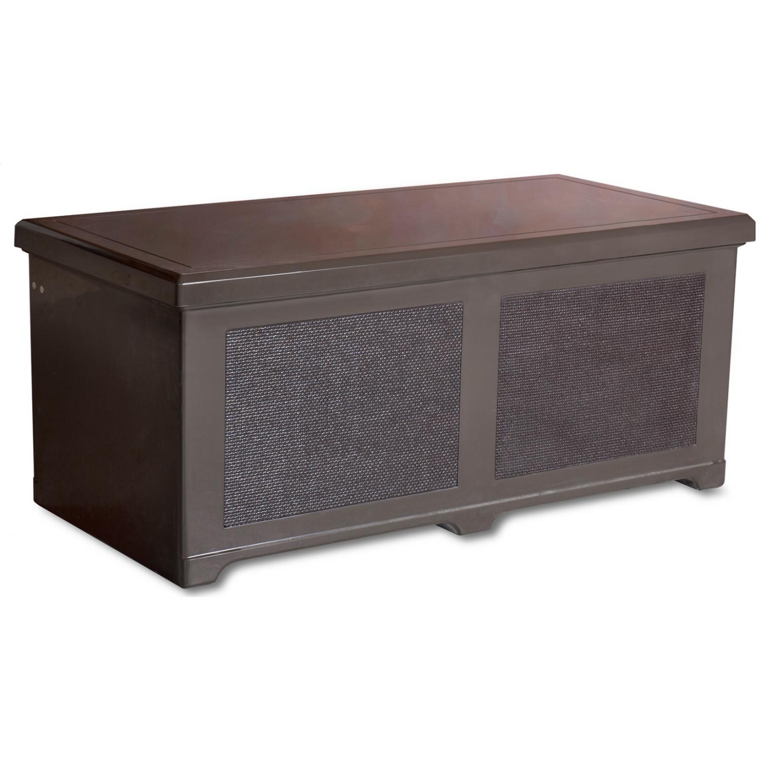 Designer Chests Fiberglass Outdoor Storage Chest Walnut Ultimate Patio