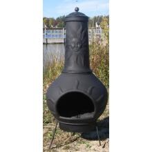 The Blue Rooster Sun Ray Style Cast Aluminum Chiminea - Charcoal