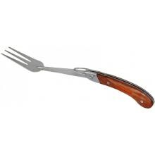 Man-Law 17-Inch Stainless Steel Foldable BBQ Fork With Wood Handle image