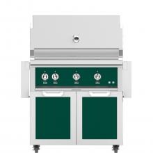 Hestan 36-Inch Freestanding Natural Gas Grill W/ Rotisserie On Double Door Tower Cart - Grove - GABR36-NG-GR image