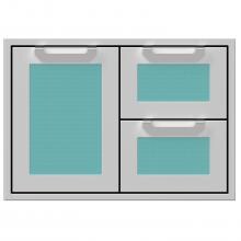 Hestan 30-Inch Double Drawer And Single Storage Door Combo - Bora Bora - AGSDR30-TQ image
