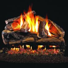 Peterson Real Fyre 30-Inch Rugged Split Oak Gas Log Set With Vented Natural Gas ANSI Certified G46 Burner - Basic On/Off Remote image