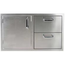 BBQ Guys Kingston Series 36 Inch Access Door & Double Drawer Combo