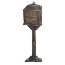 Classic Series Locking Mailbox W/ Pedestal - Bronze W/ Antique Bronze