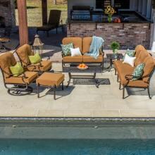 Lakeview Outdoor Designs Evangeline Aluminum 7 Person Deep Seating