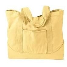 Authentic Pigment Pigment-Dyed Large Canvas Tote Bag - Goldenrod image