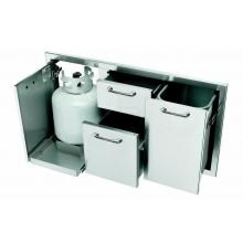 Caliber 41-Inch Stainless Steel Double Access Drawer & Propane Tank Storage Combo image