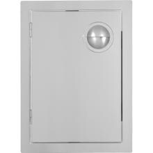 BBQGuys.com Portofino Series 17-Inch Stainless Steel Left-Hinged Single Access Door - Vertical image