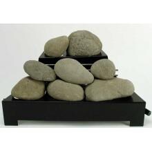 Rasmussen 20 Inch Natural ALTERNA FireStone Set With Vent Free Natural Gas Black Chassis Burner - Manual Safety Pilot