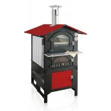 Fontana Forni Rosso 80x54AV 47-Inch Wood-Fired Pizza Oven On Cart image