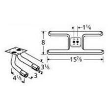 Stainless Steel H Twin, Centered, 1.25 Inch Offset Burner 10502-708LR image