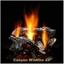 Hargrove Gas Logs 24-Inch Canyon Wildfire Vented Gas Log Set With H-Burner