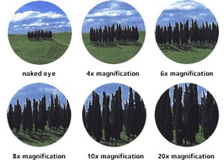 Binocular magnification