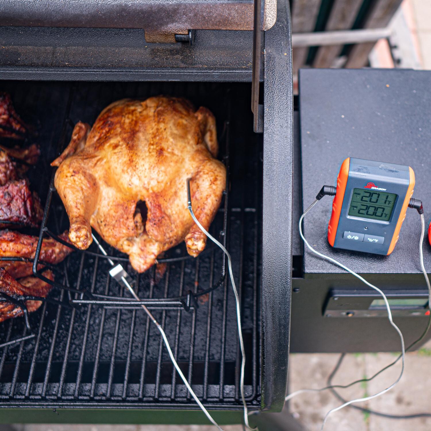 BBQ Dragon BBQD365 Remote Wireless Meat Thermometer w/ 2-Probes - Checking the Temp thumbnail