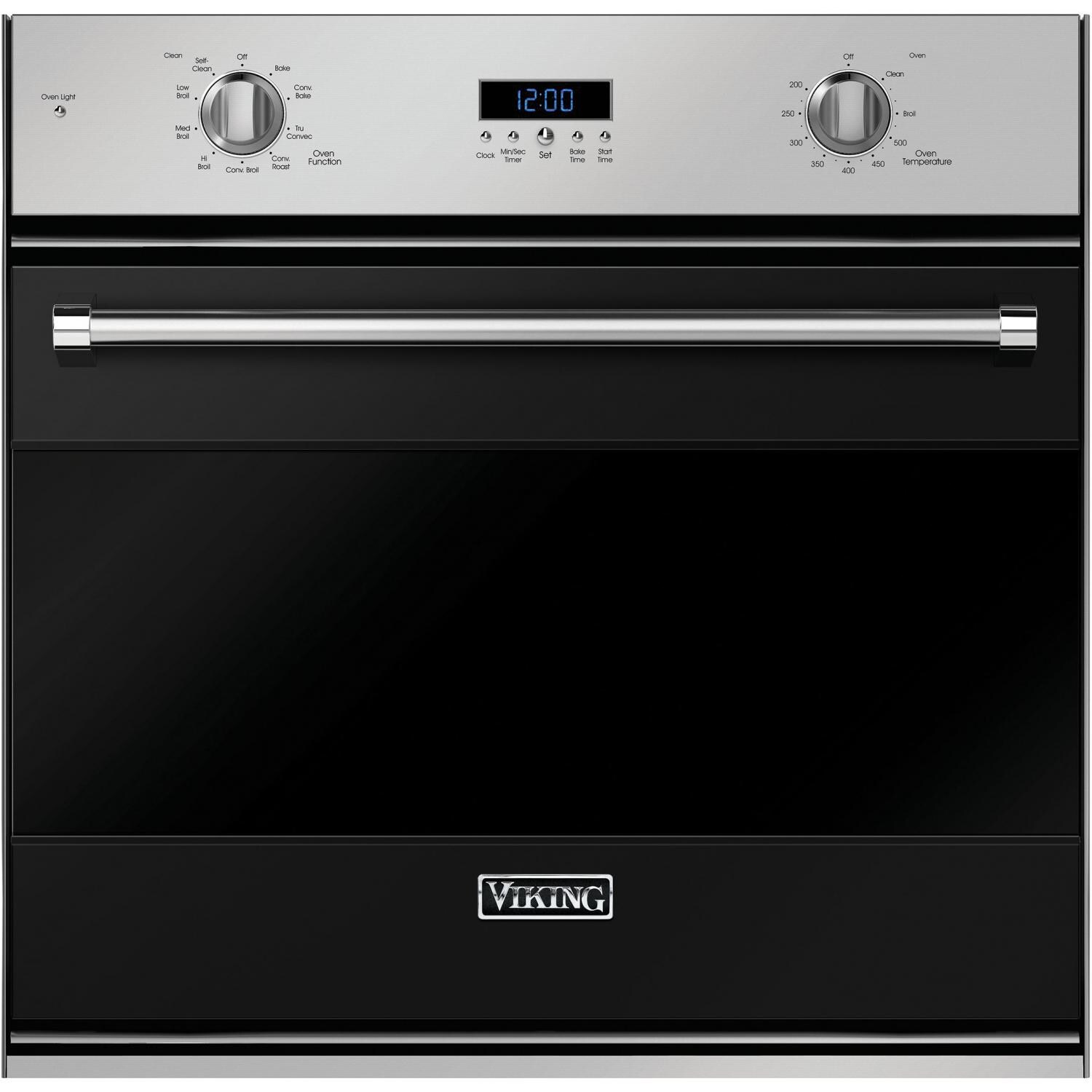 Viking 3 Series 30-Inch Single Electric Convection Oven - Black - RVSOE330BK image