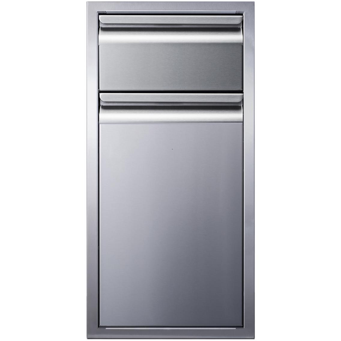 Memphis Grills 15-Inch Single Access Drawer With Trash Bin And Soft Close - Front View thumbnail