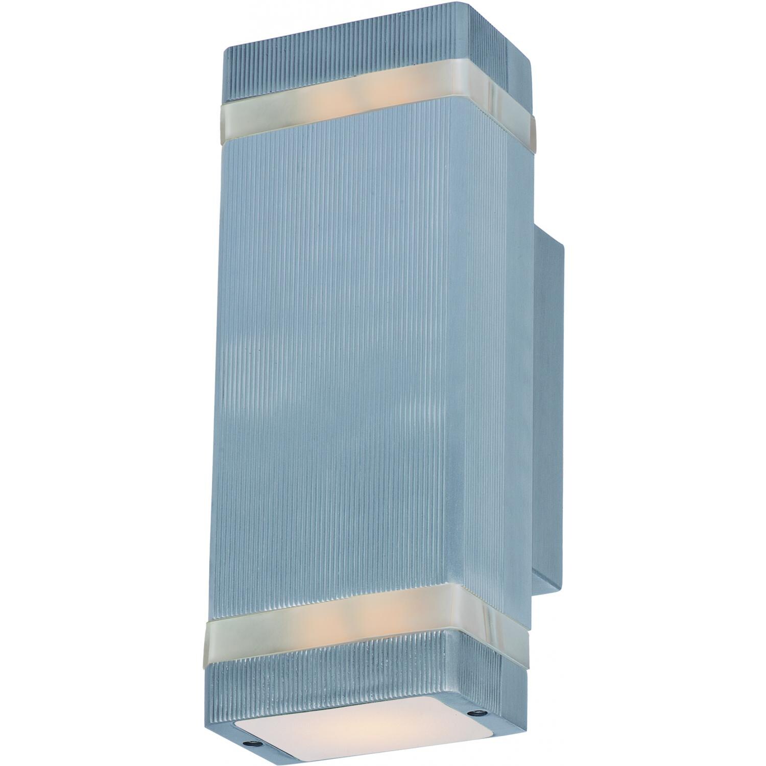Maxim Lightray LED 86129AL 10W 11-Inch Two Light LED Outdoor Wall Light - Brushed Aluminum thumbnail