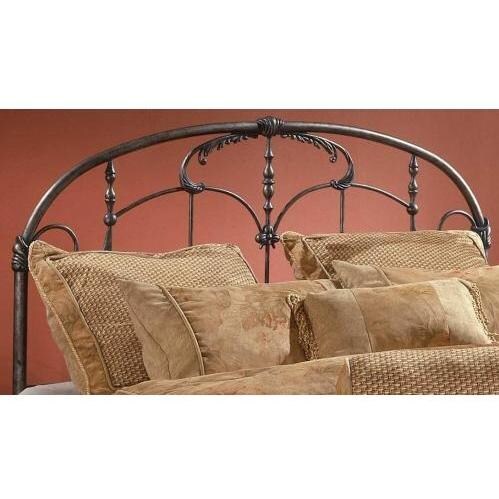 Hillsdale Jacqueline Brushed Pewter Metal Headboard With Frame Full