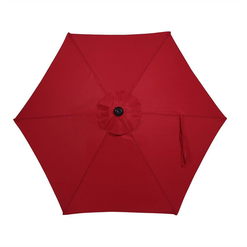 Ultimate Patio 7.5 Ft. Octagonal Aluminum Patio Umbrella W/ Crank & Tilt - Red Canopy thumbnail