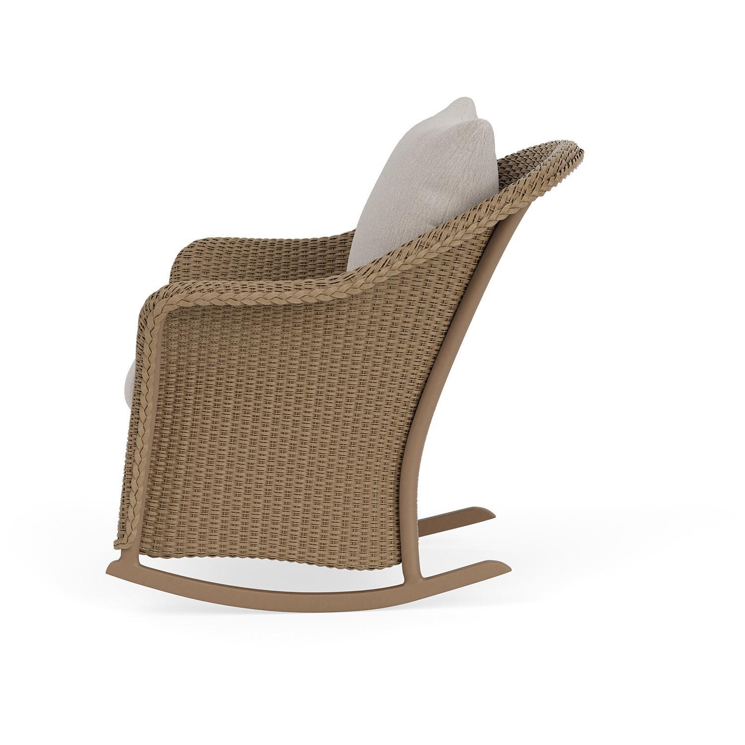 Lloyd Flanders Weekend Retreat Lounge Rocker in Fawn Finish W/ Remy Cloud Fabric - Side thumbnail