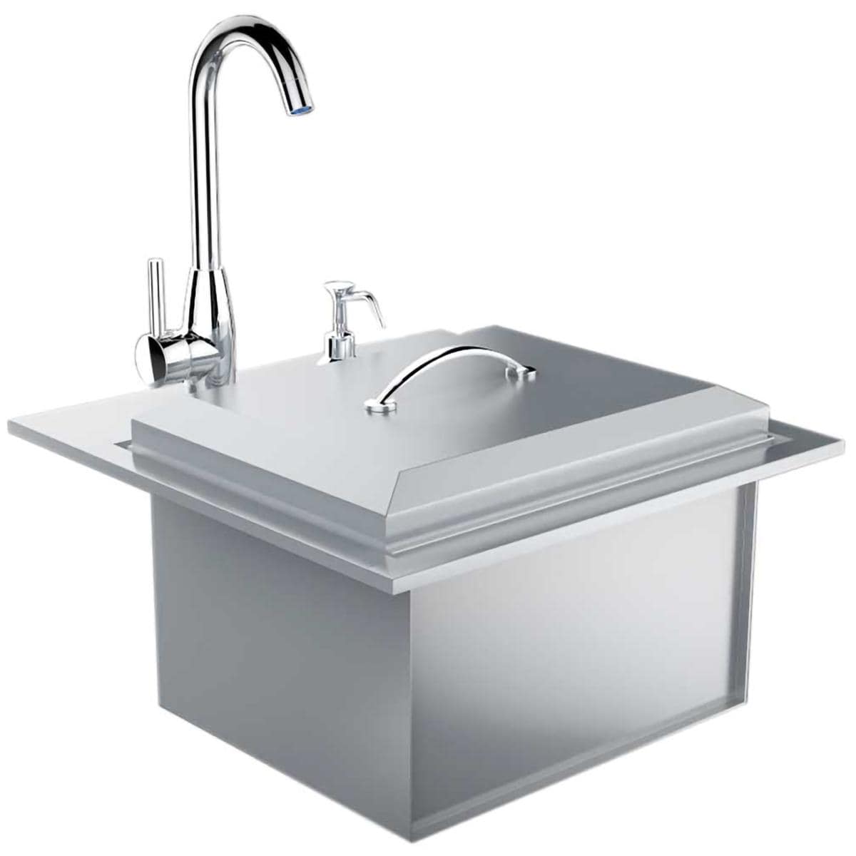 Sunstone Premium 21 X 20 Drop In Sink With Hot/Cold Faucet - Shown With Lid thumbnail