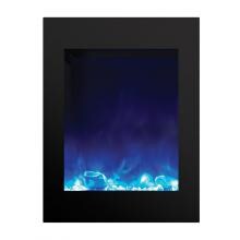 Amantii Zero Clearance Tall 39-Inch Built-In Electric Fireplace with Black Glass Surround - ZECL-2939-BG