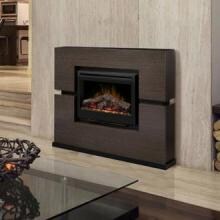 Dimplex Linwood 65-inch Electric Fireplace Mantel - Inner-Glow Logs - Rift Grey - GDS33-1310RG image