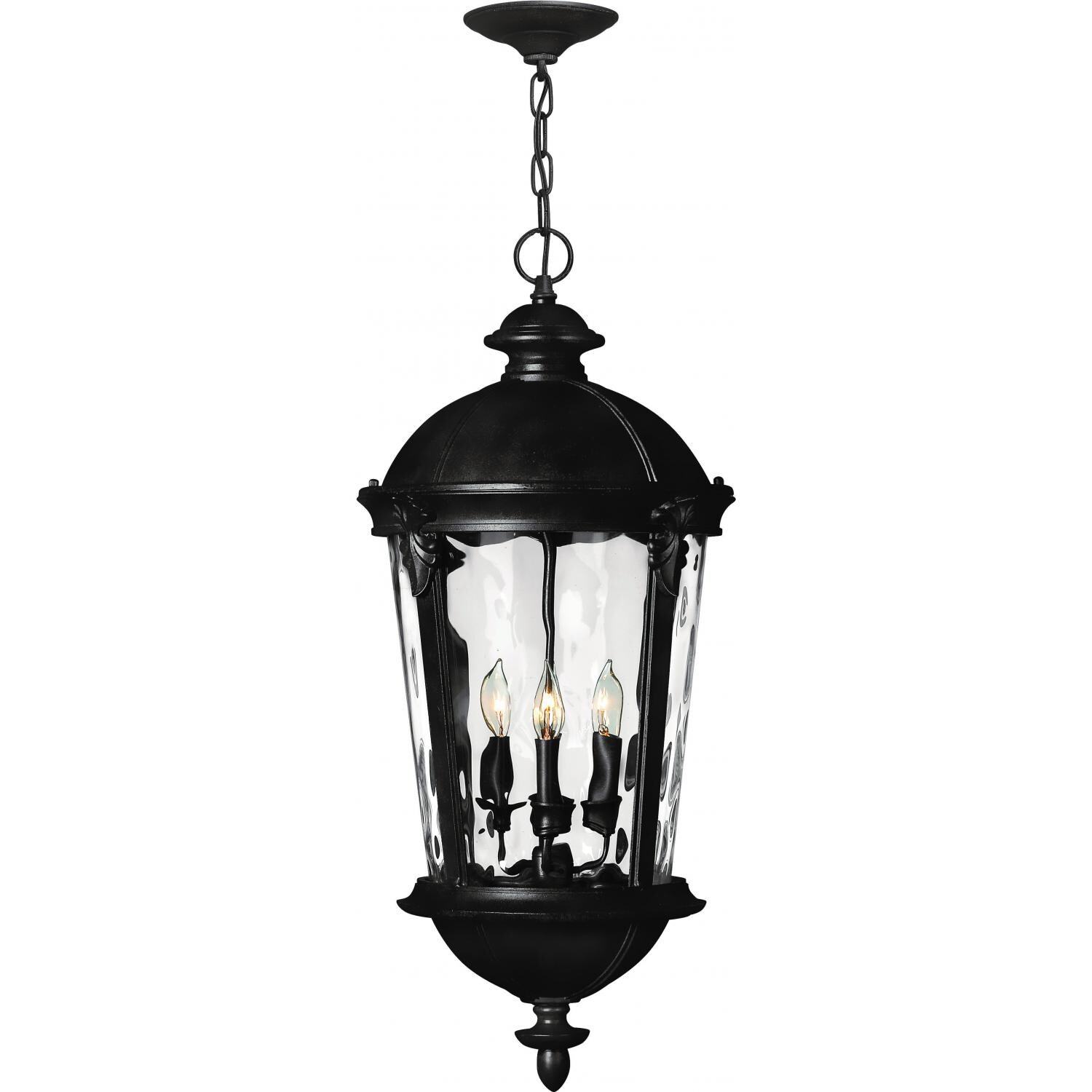 Hinkley Lighting Windsor Four Light 29-Inch Outdoor Hanging Lantern - Black - 1892BK
