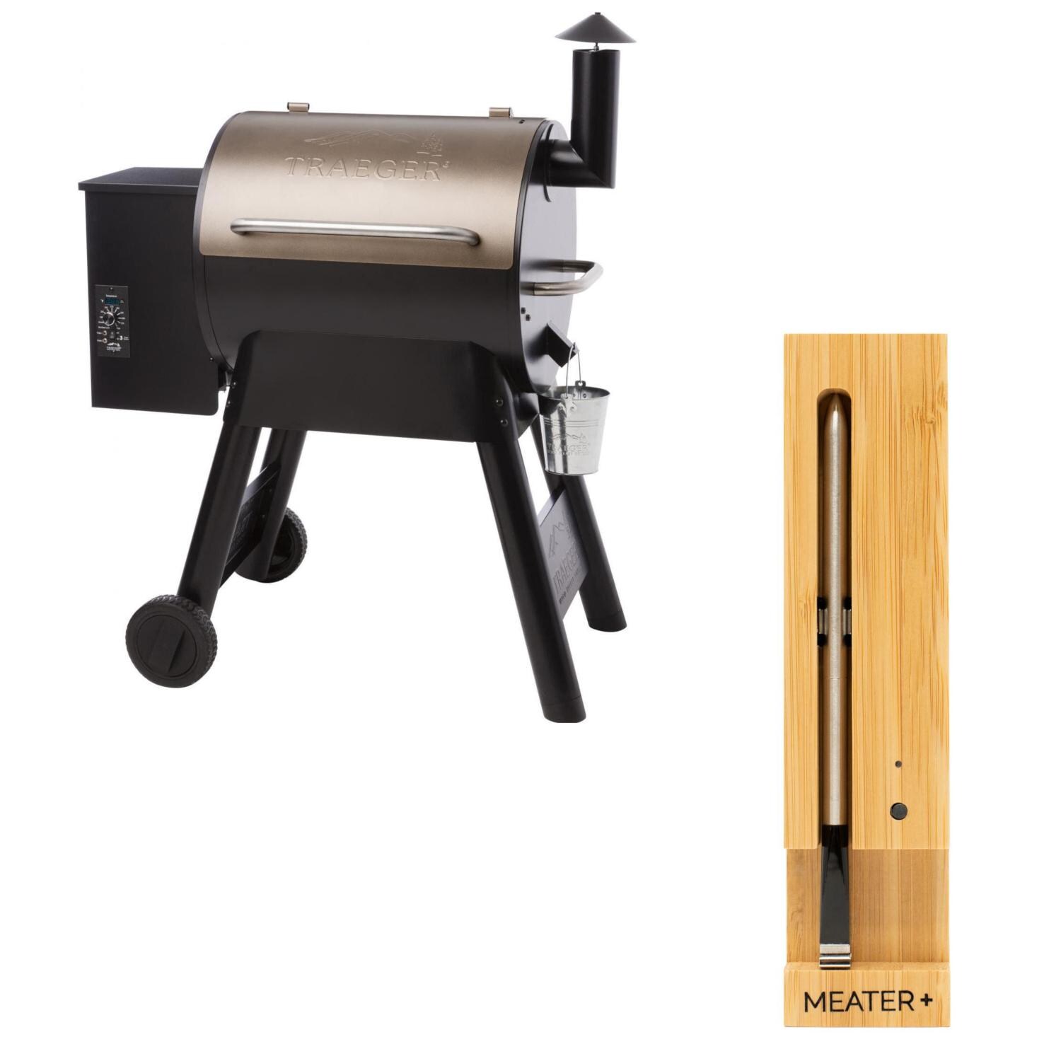 Traeger Pro Series 22-Inch Wood Pellet Grill W/ MEATER+ Smart Meat Thermometer thumbnail