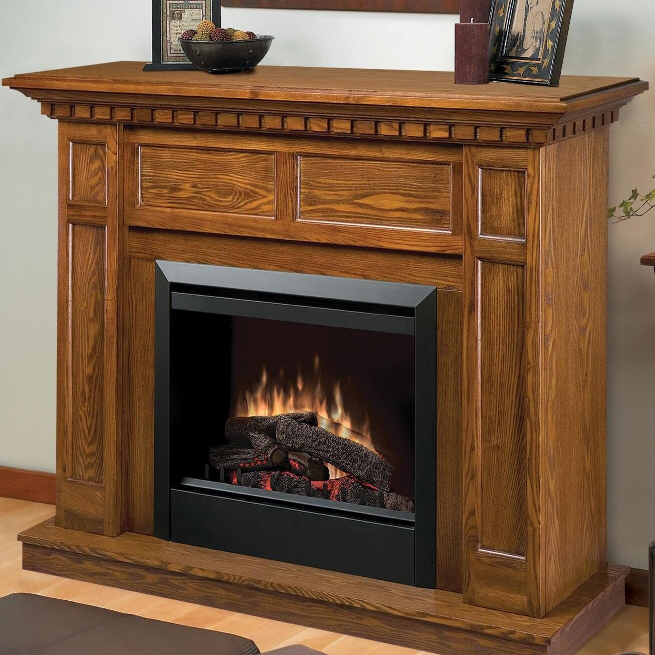 Dimplex Caprice 48-Inch Electric Fireplace Mantel - Standard Logs - Oak - DFP4743O