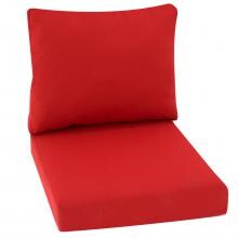 Sunbrella Spectrum Crimson Large Outdoor Replacement Club Chair Cushion Set W/ Knife Edge By BBQGuys image