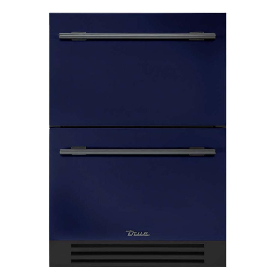 True 24 Inch 5.4 Cu. Ft. Outdoor Refigerator Drawer - Cobalt w/ Pewter Handles - TUR-24D-OP-C~DSK-078-H05