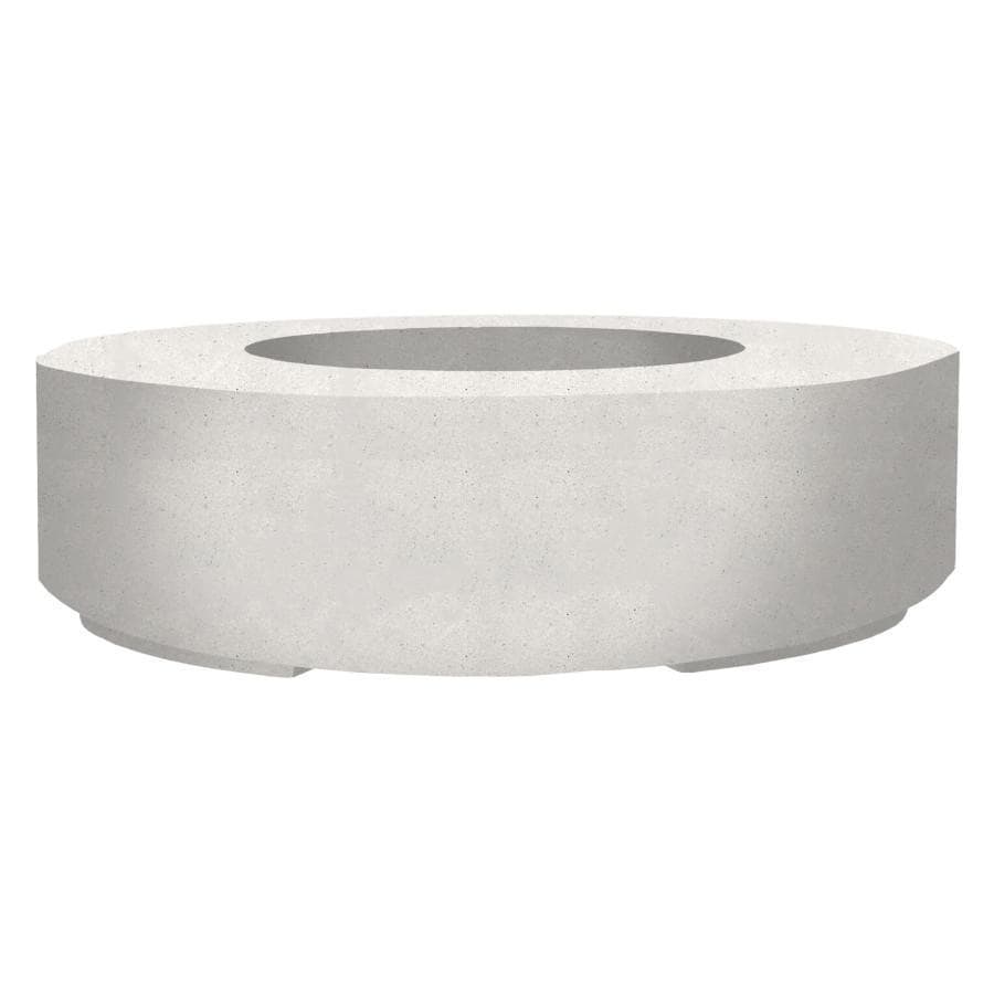 Rontondo 80-in Round GFRC Propane Fire Pit in Ultra White by Prism Hardscapes
