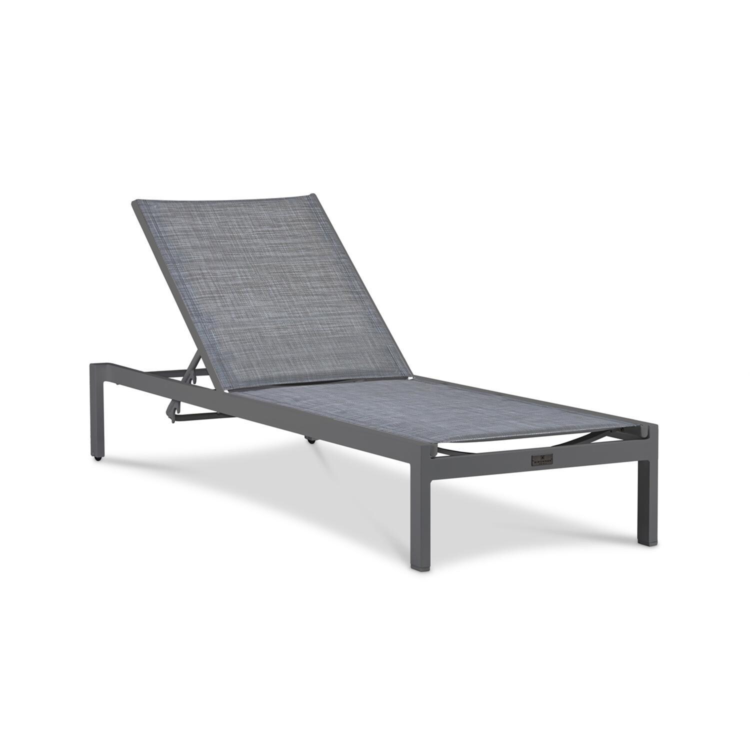 Spring Bay Reclining Chaise Lounge in Slate (set of 2) - Angled View - White Background thumbnail