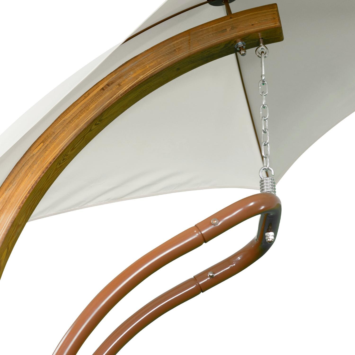 Leisure Season Sling Patio Swing Chaise Lounge With Umbrella - Umbrella Detail thumbnail